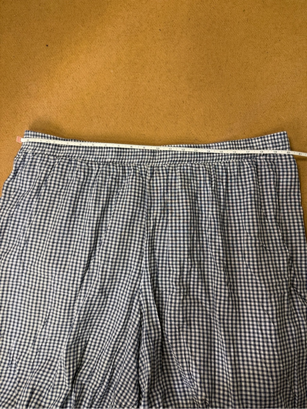 Sonderhaus Blue Plaid Boxer Pants 3XL Cotton Ruffle Hem - Picture 9 of 11